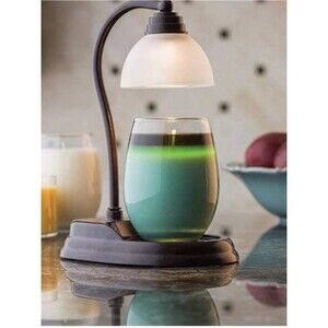 Candle Warmers Etc Aurora Candle Warmer Lamp For Top-Down Candle Melting, Bronze